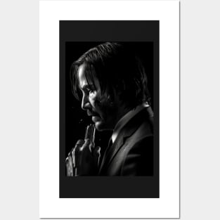 John Wick 4 Black + White Posters and Art